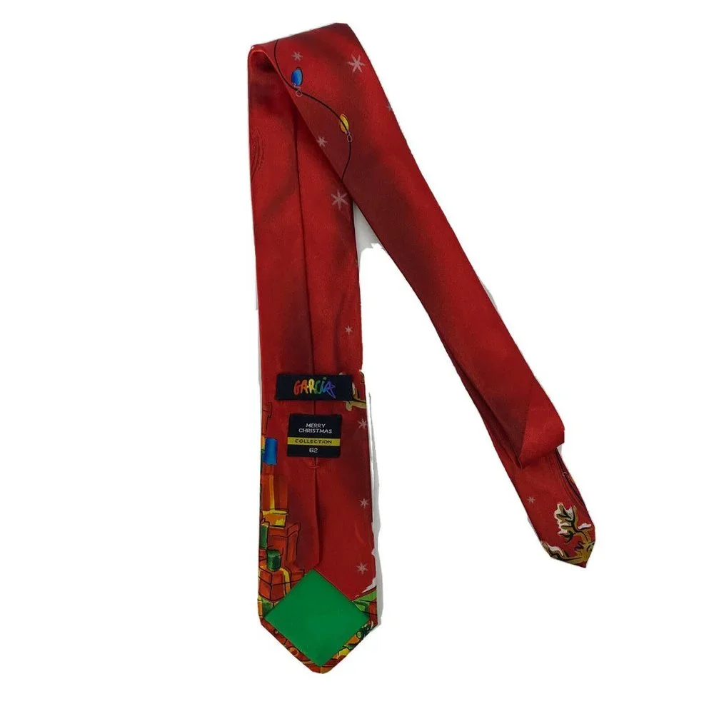 Jerry‎ Garcia Neck Tie Collection 62 Merry Christmas Red Reindeer Gifts